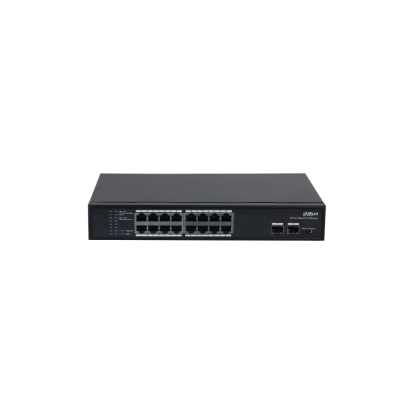 DAHUA 1371240 1.0.01.20.10946-0002 DH-PFS3218-16GT-135: DAHUA SWITCH GIGABIT POE NO GESTIONABLE L2, 18 PUERTOS, 16 RJ45 10/100/1