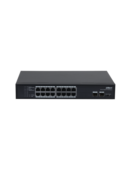 DAHUA 1371240 1.0.01.20.10946-0002 DH-PFS3218-16GT-135: DAHUA SWITCH GIGABIT POE NO GESTIONABLE L2, 18 PUERTOS, 16 RJ45 10/100/1