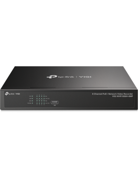 TP-LINK 1369495 VIGI NVR1008H-8MP TP-Link VIGI NVR1008H-8MP Grabadore de vídeo en red (NVR) Negro