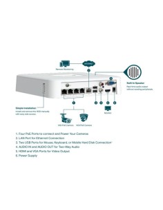 TP-LINK 1369492 VIGI NVR1104H-4P TP-LINK NVR VIGI 4 CHANNEL POE NETWORK VIDEO RECORDER 2