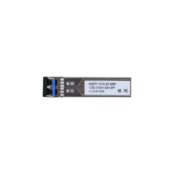 DAHUA 1363474 1.0.01.20.10749 GSFP-1310-20-SMF: DAHUA MODULO OPTICO SFP GIGABIT, FIBRA MONOMODO DOBLE, LC, 1GBPS, 1310NM TX/RX, 