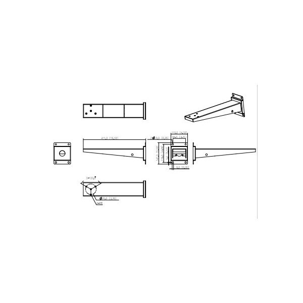 DAHUA 1363321 1.0.99.41.10080 3012: DAHUA SOPORTE PARA MONTAJE EN PARED FABRICADO EN ACERO SOPORTA HASTA 30 KG