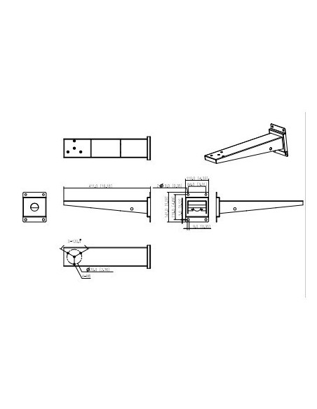 DAHUA 1363321 1.0.99.41.10080 3012: DAHUA SOPORTE PARA MONTAJE EN PARED FABRICADO EN ACERO SOPORTA HASTA 30 KG
