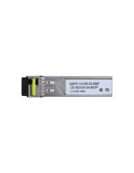 DAHUA 1363025 1.0.01.20.10750 GSFP-1310R-20-SMF: DAHUA MODULO OPTICO SFP GIGABIT, FIBRA MONOMODO SIMPLE, LC, 1GBPS, 1550NM TX/13