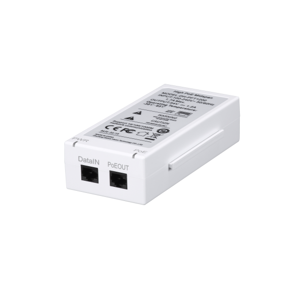 DAHUA 1362626 1.0.01.20.10100 PFT1200: DAHUA MIDSPAN HI-POE 60W, 2 PUERTOS RJ45 GIGABIT, POE/POE+/HI-POE, 60W, COMPATIBLE CON DO