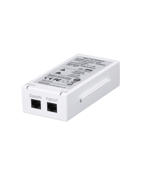 DAHUA 1362626 1.0.01.20.10100 PFT1200: DAHUA MIDSPAN HI-POE 60W, 2 PUERTOS RJ45 GIGABIT, POE/POE+/HI-POE, 60W, COMPATIBLE CON DO