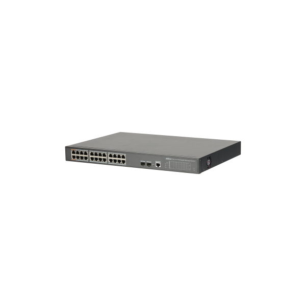 DAHUA 1362066 1.0.01.20.10352 DH-PFS4226-24GT-360: DAHUA SWITCH GIGABIT POE GESTIONABLE L2, 26 PUERTOS, 24 RJ45 10/100/1000M POE