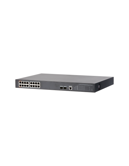 DAHUA 1362063 1.0.01.20.10344 DH-PFS4218-16GT-240: DAHUA SWITCH GIGABIT POE GESTIONABLE L2, 18 PUERTOS, 16 RJ45 10/100/1000M POE