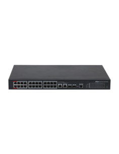 DAHUA 1362060 1.0.01.20.10735-0049 DH-PFS4226-24ET-360-V3: DAHUA SWITCH POE+ GESTIONABLE L2, 26 PUERTOS, 24 RJ45 10/100M POE + 2