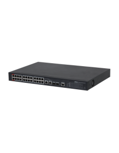 DAHUA 1362060 1.0.01.20.10735-0049 DH-PFS4226-24ET-360-V3: DAHUA SWITCH POE+ GESTIONABLE L2, 26 PUERTOS, 24 RJ45 10/100M POE + 2 2