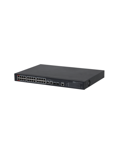 DAHUA 1362060 1.0.01.20.10735-0049 DH-PFS4226-24ET-360-V3: DAHUA SWITCH POE+ GESTIONABLE L2, 26 PUERTOS, 24 RJ45 10/100M POE + 2