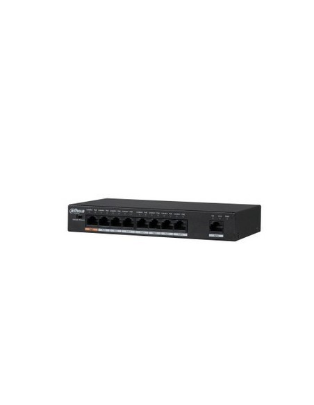 DAHUA 1362041 1.0.01.20.10647-0038 DH-PFS3009-8ET1GT-96-V2: DAHUA SWITCH POE NO GESTIONABLE L2, 9 PUERTOS, 8 RJ45 10/100M POE + 
