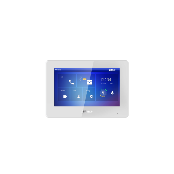 DAHUA 1361001 1.0.01.15.11520-0021 DHI-VTH5422HW: DAHUA MONITOR INTERIOR IP 2 HILOS 7", PANTALLA TFT TACTIL 1024X600, H.265/H.26