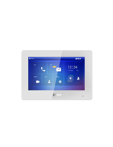 DAHUA 1361001 1.0.01.15.11520-0021 DHI-VTH5422HW: DAHUA MONITOR INTERIOR IP 2 HILOS 7", PANTALLA TFT TACTIL 1024X600, H.265/H.26