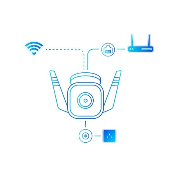TP-LINK 1358126 TC65 TP-Link TC65 cámara de vigilancia Bala Cámara de seguridad IP Exterior 2304 x 1296 Pixeles Techo/pared