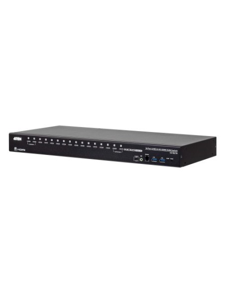 ATEN 1351282 CS18216-AT-G Aten Switch KVM HDMI 4K USB 3.0 de 16 puertos