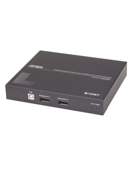 ATEN 1349929 CE924-AT-G Aten Extensor de KVM USB DisplayPort de vista doble HDBaseT™ 2.0 (4K a 100 m para vista individual)