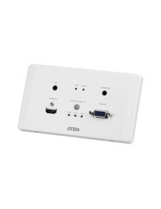 ATEN 1344749 VE2812AEUT-AT-G ATEN TRANSMISOR HDMI / VGA SOBRE HDBASET ENCASTRABLE CON EMBELLECEDOR EU WALL PLATE CON POH (4K A 1