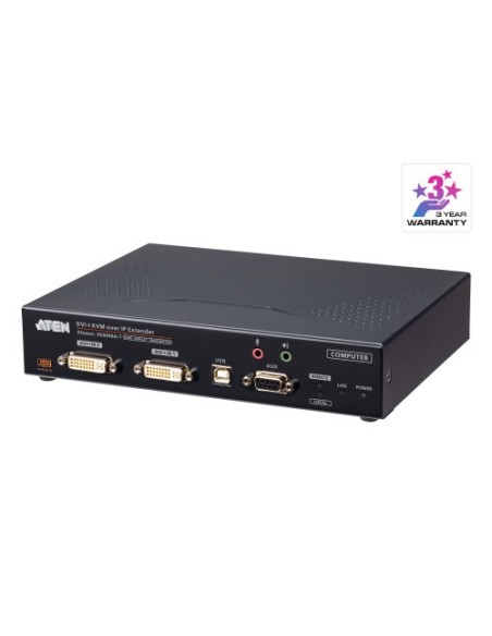 ATEN 1344748 KE6940AIT-AX-G ATEN Transmisor de KVM DVI-I a través de IP de doble pantalla con acceso a Internet