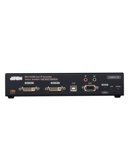 ATEN 1344748 KE6940AIT-AX-G ATEN Transmisor de KVM DVI-I a través de IP de doble pantalla con acceso a Internet