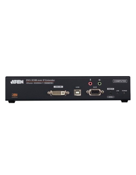 ATEN 1344747 KE6900AIT-AX-G ATEN Transmisor de KVM DVI-I a través de IP de una sola pantalla con acceso a Internet