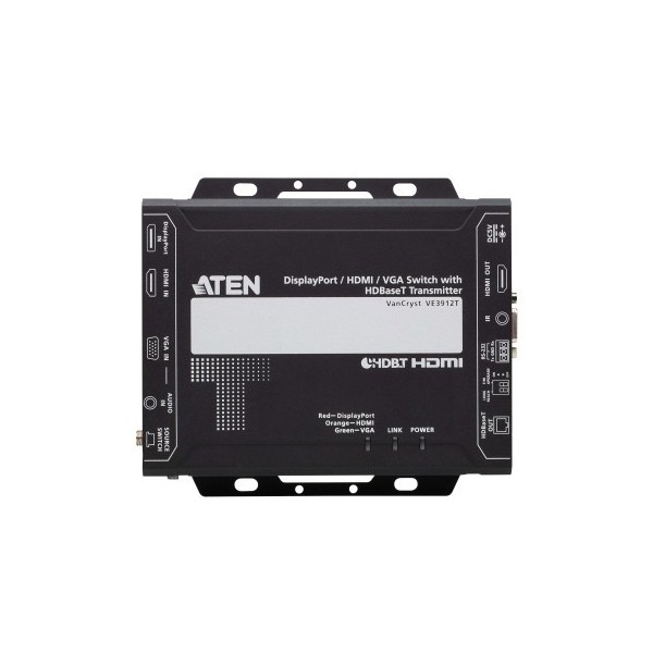 ATEN 1344746 VE3912T-AT-G ATEN TRANSMISOR DISPLAYPORT / HDMI / VGA SOBRE HDBASET-LITE (CLASS B) ENCASTRABLE CON EMBELLECEDOR EU 