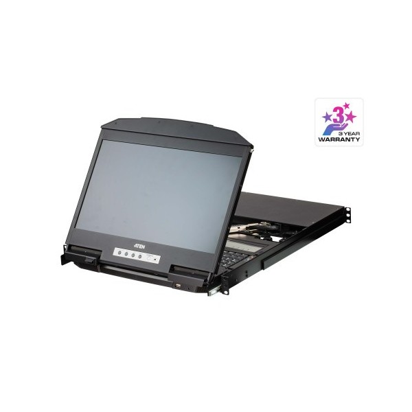 ATEN 1344724 CL3884NW-ATA-SG ATEN Consola LCD panorámica multiview dual rail con switch KVM integrado HDMI USB de 4 puertos