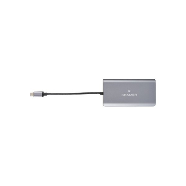 KRAMER 1338380 91-00015899 Kramer Electronics KDock-3 Alámbrico USB 3.2 Gen 1 (3.1 Gen 1) Type-C Negro, Plata