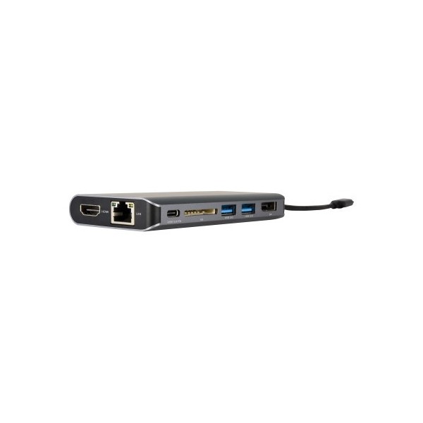 KRAMER 1338380 91-00015899 Kramer Electronics KDock-3 Alámbrico USB 3.2 Gen 1 (3.1 Gen 1) Type-C Negro, Plata