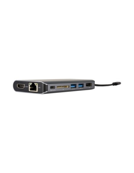 KRAMER 1338380 91-00015899 Kramer Electronics KDock-3 Alámbrico USB 3.2 Gen 1 (3.1 Gen 1) Type-C Negro, Plata
