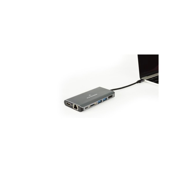 KRAMER 1338380 91-00015899 Kramer Electronics KDock-3 Alámbrico USB 3.2 Gen 1 (3.1 Gen 1) Type-C Negro, Plata