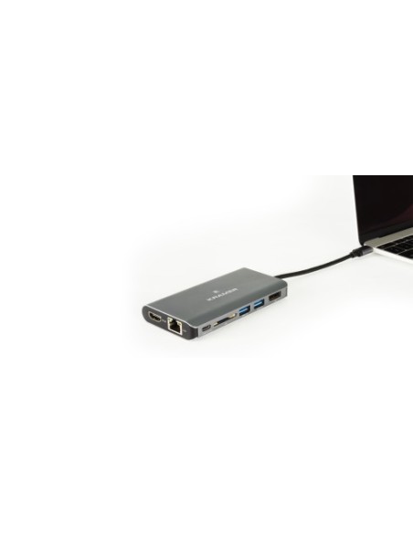 KRAMER 1338380 91-00015899 Kramer Electronics KDock-3 Alámbrico USB 3.2 Gen 1 (3.1 Gen 1) Type-C Negro, Plata