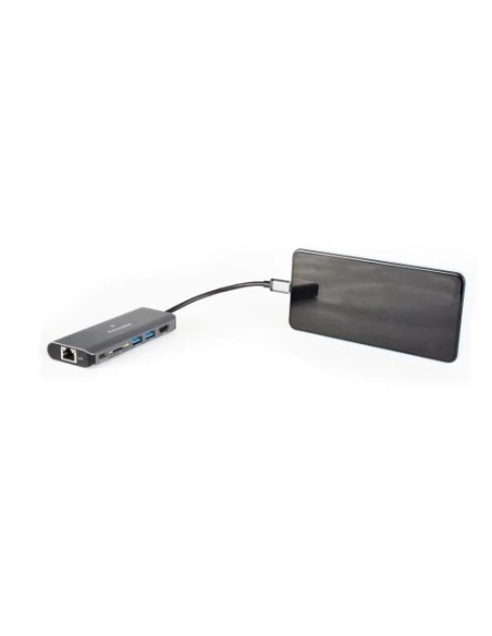 KRAMER 1338379 91-00015799 KRAMER KDOCK-2 USB-C HUB MULTIPORT ADAPTER 2 USB 3.0, 1 ETHERNET, SD 4K@30 HDMI OUTPUT (91-00015799)