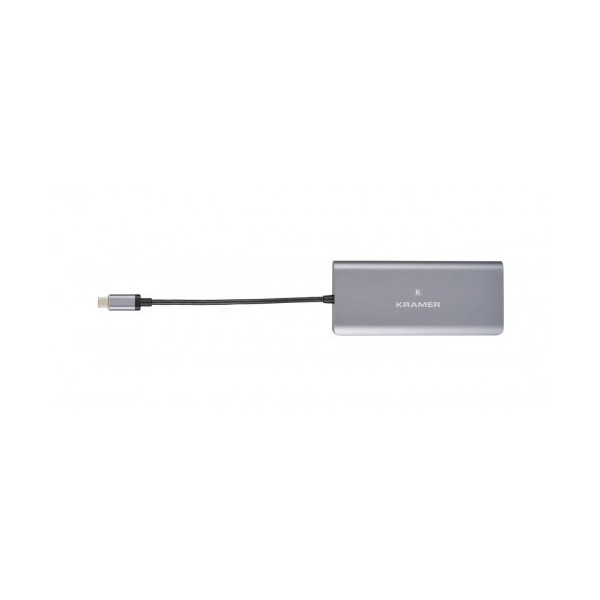 KRAMER 1338379 91-00015799 KRAMER KDOCK-2 USB-C HUB MULTIPORT ADAPTER 2 USB 3.0, 1 ETHERNET, SD 4K@30 HDMI OUTPUT (91-00015799)