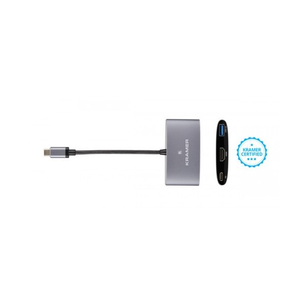 KRAMER 1338378 91-00016099 KRAMER KDOCK-1 USB-C HUB MULTIPORT ADAPTER 1 USB 2.0/3.0 (91-00016099)
