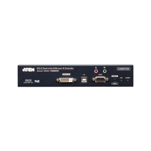 ATEN 1338276 KE6922T-AX Aten Transmisor KVM por IP DVI-D dual link 2K con SFP dual y PoE
