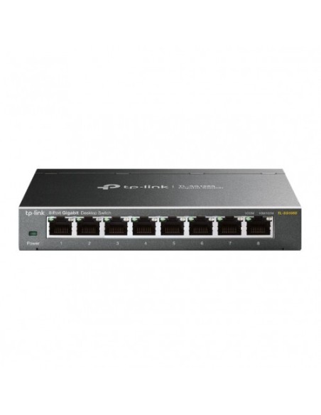 TP-LINK 1335514 TL-SG108S TP-LINK TL-SG108S No administrado L2 Gigabit Ethernet (10/100/1000) Negro