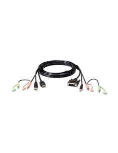 ATEN 1335350 2L-7D02DH ATEN CABLE KVM HDMI A DVI-D USB CON AUDIO DE 1,8 M (2L-7D02DH)