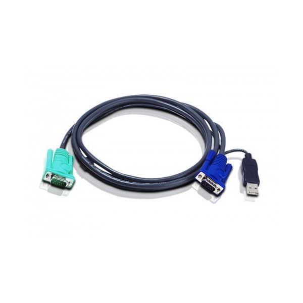 ATEN 1335349 2L-5201U ATEN CABLE KVM USB CON SPHD 3 EN 1 DE 1,2 M (2L-5201U) COMPATIBLE CON CONSOLAS (CL3000*, CL5708*)