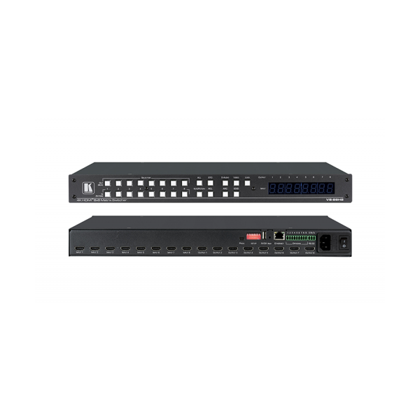 KRAMER 1335122 20-00018330 KRAMER VS-88H2 8X8 4K HDR HDCP 2.2 MATRIX SWITCHER WITH DIGITAL AUDIO ROUTING