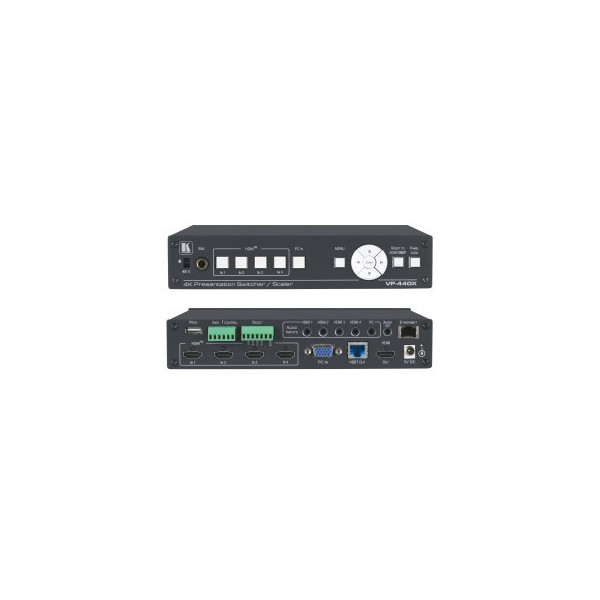 KRAMER 1335121 87-00002090 KRAMER VP-440X 18G 4K PRESENTATION SWITCHER/SCALER WITH HDBASET & HDMI SIMULTANEOUS OUTPUTS