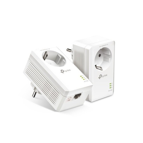 TP-LINK 1333184 TL-PA7017P KIT TP-LINK AV1000 PASSTHROUGH POWERLINE KIT, BROADCOM, 1 GIGABIT PORT, 1000MBPS POWERLINE, HOMEPLUG 