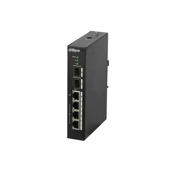 Dahua-PFS3206-4P-96-Switch Rango Temp Extendida PoE 3 puertos 10/100 + 1 puerto Gigabit + 2SFP 96W No_Gestionable Layer2