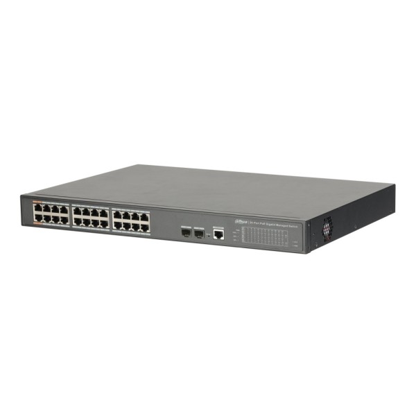 Dahua-Pfs4226-24GT-360-Switch PoE 24 Ports 10/100/1000 + 2 Uplink Gigabit SFP 360W 802.3AT LIADAIS FISTRAVE2
