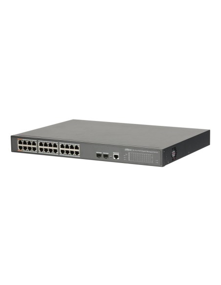 Dahua-PFS4226-24GT-360-Switch PoE 24 puertos 10/100/1000 + 2 Uplink Gigabit SFP 360W 802.3at Gestionable Layer2
