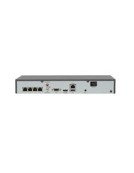 Hikvision Pro-Hik-Pro-156-DS-7604NI-Q1 / 4P (D) -Brover NVR IP 4CH 8MP 4POE 40/80 Mbps 1HDD E / S Detecção de movimento de áudio