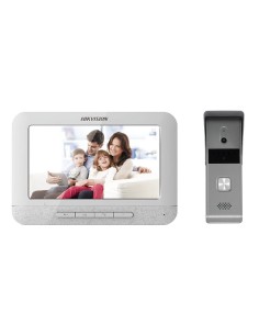 HIKVISION INTERCOM-HIK-INTERCOM-24-DS-KIS203T-Kit Videoportero Analógico 4 hilos TFT 7" 800 × 480 / Frente Calle exterior Cámara