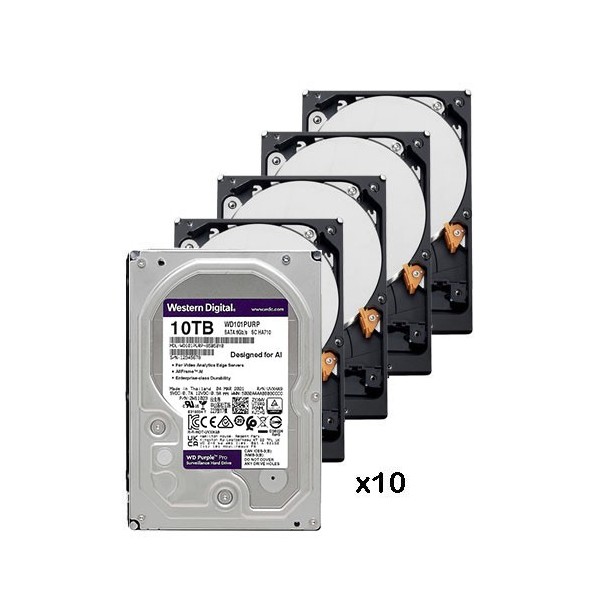WESTERN DIGITAL-WESTERN-14-PACK_10_WD101PURP-Pack de 10 discos duros de 10 Tb ( 10240 Gb ) Western Digital