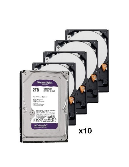 WESTERN DIGITAL-WESTERN-9-PACK_10_WD23PURZ-Pack de 10 discos duros de 2 Tb ( 2048 Gb ) Western Digital Purple