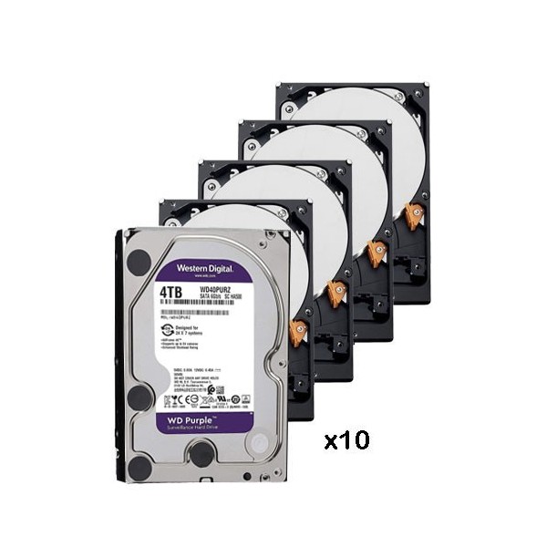 Western Digital-Western-11-Pack_10_WD43Purz-Pack de 10 discos rígidos de 4 TB (4096 GB) Western Digital Roxo